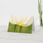 Happy Birthday Witte Tulpen Kaart (Voorkant)