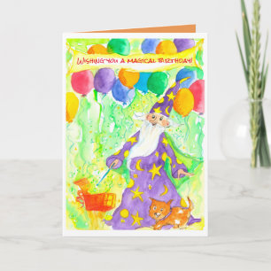 Happy Birthday Wizard Magic Kaart