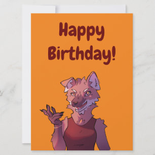 Happy Birthday wolf Kaart