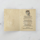 Happy Birthday Wolf, Wolves Poem Verse Kaart (Binnen)