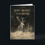 Happy Birthday Wonderful Brother  Deer Stag Kaart<br><div class="desc">Happy Birthday Wonderful Brother  Deer Stag dierkaart voor degene die van de jacht houdt of gewoon van wilde dieren houdt</div>