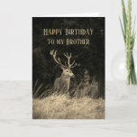 Happy Birthday Wonderful Brother  Deer Stag Kaart<br><div class="desc">Happy Birthday Wonderful Brother  Deer Stag dierkaart voor degene die van de jacht houdt of gewoon van wilde dieren houdt</div>