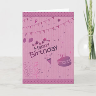 Happy Birthday Word Cloud Card Kaart