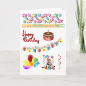 Happy Birthday Word Cloud Card Kaart (Voorkant)