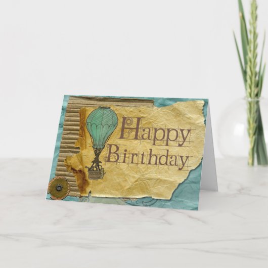 Happy Birthday Word Cloud Kaart (Voorkant)