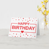 Happy Birthday Word Cloud Kaart (Gele Bloem)
