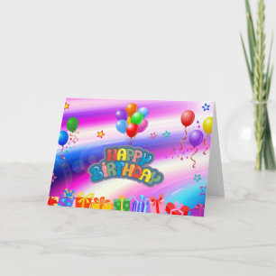 Happy Birthday Word Cloud Kaart