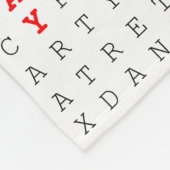 Happy Birthday Word Search Puzzle Fleece Deken (Hoek)