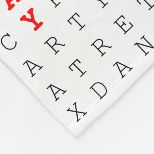 Happy Birthday Word Search Puzzle Fleece Deken (Hoek)