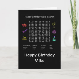 Happy Birthday Word Zoeken Mike Kaart