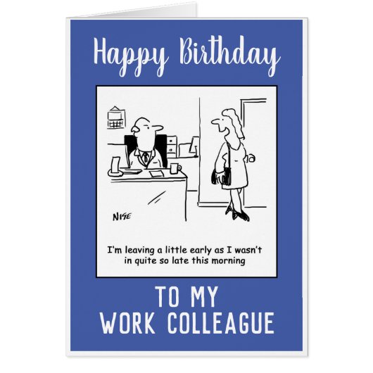 Happy Birthday Work Colleague (Voorkant)