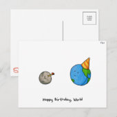 Happy Birthday, World beroemd gemaakt door Rosh Ha Feestdagenkaart (Voorkant / Achterkant)