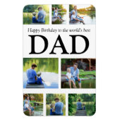 Happy Birthday World's beste vader 8 Foto Magneet (Verticaal)