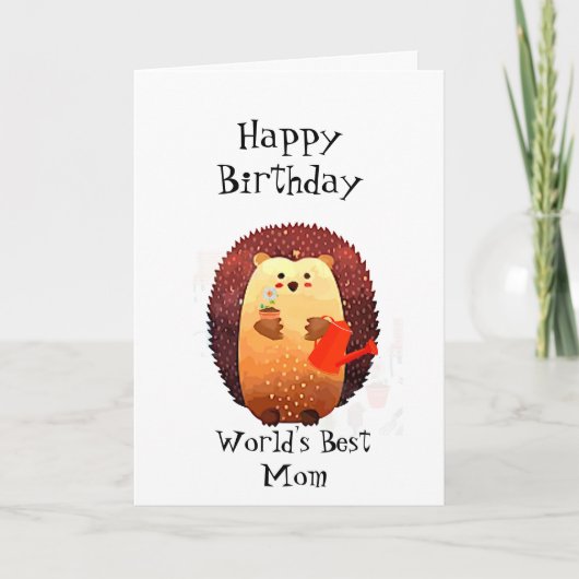 Happy Birthday World's grootste mama Hedgeschatte  Kaart (Voorkant)