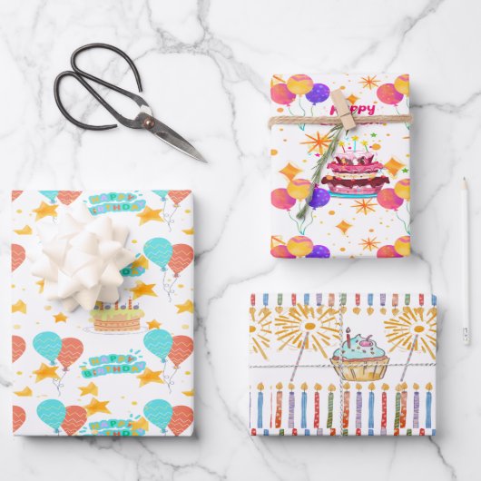 Happy Birthday Wrapping Paper (Voorkant)