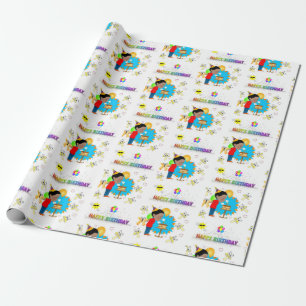 Happy Birthday Wrapping Paper African Boy Cadeaupapier