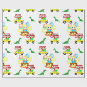 Happy Birthday Wrapping Paper Alligator Cadeaupapier (Vlak)
