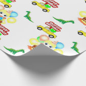 Happy Birthday Wrapping Paper Alligator Cadeaupapier (Hoek)