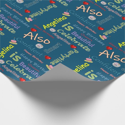 Happy Birthday Wrapping Paper Angelina Cadeaupapier (Hoek)