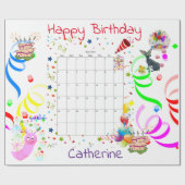 Happy Birthday Wrapping Paper April 2022 Cadeaupapier (Vlak)