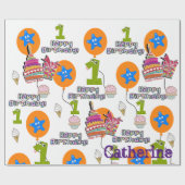 Happy Birthday Wrapping Paper Balloons #1 Cadeaupapier (Vlak)