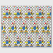 Happy Birthday Wrapping Paper Boy Trains Cupcakes Cadeaupapier (Vlak)