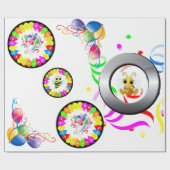 Happy Birthday Wrapping Paper Bumblebee Cadeaupapier (Vlak)