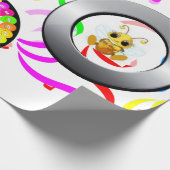 Happy Birthday Wrapping Paper Bumblebee Cadeaupapier (Hoek)