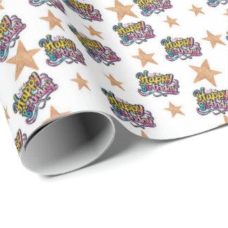 Happy Birthday wrapping paper Cadeaupapier