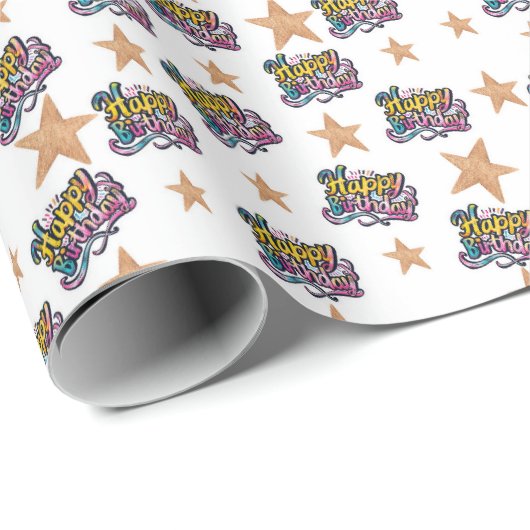 Happy Birthday wrapping paper Cadeaupapier (Rol Hoek)