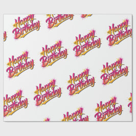 Happy Birthday Wrapping Paper Cadeaupapier