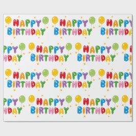 Happy Birthday Wrapping Paper Cadeaupapier
