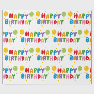 Happy Birthday Wrapping Paper Cadeaupapier