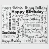 Happy Birthday Wrapping Paper Cadeaupapier (Vlak)