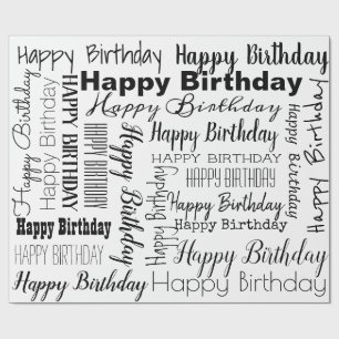 Happy Birthday Wrapping Paper Cadeaupapier