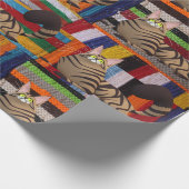 Happy Birthday Wrapping Paper Cat Lady Birthday Cadeaupapier (Hoek)