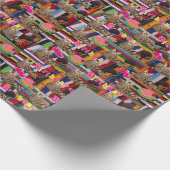 Happy Birthday Wrapping Paper Cat Lady Birthday Cadeaupapier (Hoek)