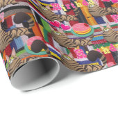 Happy Birthday Wrapping Paper Cat Lady Birthday Cadeaupapier (Rol Hoek)