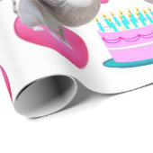 Happy Birthday Wrapping Paper Cat Lady Birthday Cadeaupapier (Rol Hoek)