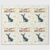 Happy Birthday Wrapping Paper Cat Lady Birthday Cadeaupapier (Vlak)