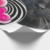 Happy Birthday Wrapping Paper Cat Lady Birthday Cadeaupapier (Hoek)