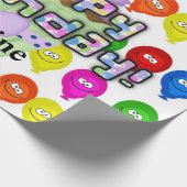 Happy Birthday Wrapping Paper Colorful Balloons Cadeaupapier (Hoek)