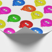 Happy Birthday Wrapping Paper Colorful Balloons Cadeaupapier (Hoek)