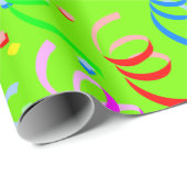 Happy Birthday Wrapping Paper Confetti Green Cadeaupapier (Rol Hoek)