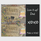 Happy Birthday Wrapping Paper Construction Tools Cadeaupapier (Vlak)