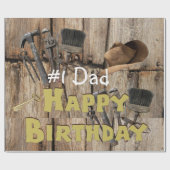 Happy Birthday Wrapping Paper Construction Tools Cadeaupapier (Vlak)