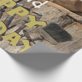 Happy Birthday Wrapping Paper Construction Tools Cadeaupapier (Hoek)