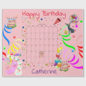 Happy Birthday Wrapping Paper December 2022 Cadeaupapier (Vlak)