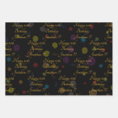 Happy Birthday Wrapping Paper Flat Sheet Set 3 (Voorkant 3)