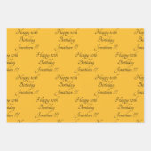 Happy Birthday Wrapping Paper Flat Sheet Set 3 (Voorkant 2)